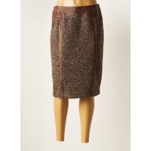 GUY DUBOUIS - Jupe mi-longue marron en polyester - Femme - Taille 40 - Modz