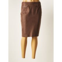 FRANCE RIVOIRE - Jupe mi-longue marron en polyester - Femme - Taille 38 - Modz