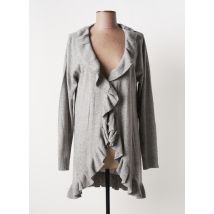 SOIE POUR SOI - Gilet manches longues gris en laine - Femme - Taille 36 - Modz