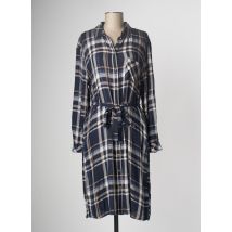 TOM TAILOR - Robe mi-longue bleu en viscose - Femme - Taille 42 - Modz