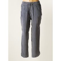 BRUNO SAINT HILAIRE - Pantalon droit bleu en cuppro - Femme - Taille 38 - Modz