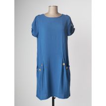 HALOGENE - Robe mi-longue bleu en polyester pour femme - Taille 40 - Modz