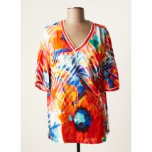 HALOGENE - Tunique manches courtes orange en viscose - Femme - Taille 46 - Modz