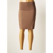 RENDEZ-VOUS - Jupe mi-longue marron en viscose - Femme - Taille 36 - Modz
