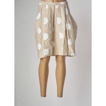 CREA CONCEPT - Jupe mi-longue beige en lin pour femme - Taille 38 - Modz