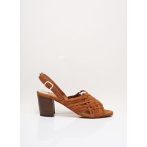 ALIWELL - Sandales/Nu pieds marron en cuir - Femme - Taille 37 - Modz