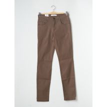 BRAX - Pantalon slim marron en coton - Femme - Taille 36 - Modz