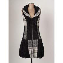 ARELINE - Robe mi-longue noir en coton - Femme - Taille 36 - Modz