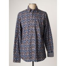CAMBRIDGE - Chemise manches longues bleu en coton - Homme - Taille M - Modz