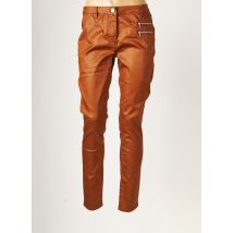 JULIE GUERLANDE - Pantalon slim marron en coton - Femme - Taille 38 - Modz