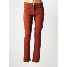 JULIE GUERLANDE - Pantalon slim marron en coton - Femme - Taille 38 - Modz