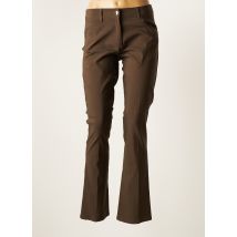MULTIPLES - Pantalon slim marron en polyester - Femme - Taille 38 - Modz