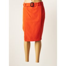MULTIPLES - Jupe mi-longue orange en polyester - Femme - Taille 46 - Modz
