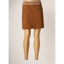 ROSE GARDEN - Jupe courte marron en cuir - Femme - Taille 36 - Modz