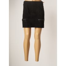 ROSE GARDEN - Jupe courte noir en cuir d'agneau - Femme - Taille 34 - Modz