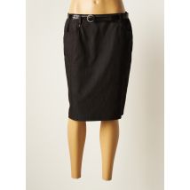 LEBEK - Jupe mi-longue noir en coton - Femme - Taille 40 - Modz
