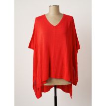 POLES - Poncho rouge en viscose - Femme - Taille 38 - Modz