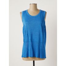 MONTAGUT - Top bleu en soie pour femme - Taille 40 - Modz