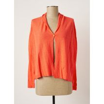 POLES - Gilet manches longues orange en viscose - Femme - Taille 36 - Modz