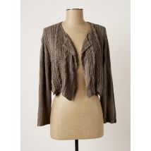 POLES - Gilet manches longues gris en viscose - Femme - Taille 40 - Modz