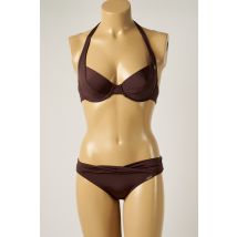 BANANA MOON - Maillot de bain 2 pièces marron en polyamide - Femme - Taille TU - Modz