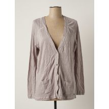 TERRE & MER - Gilet manches longues gris en lin - Femme - Taille 40 - Modz