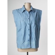 AN' GE - Chemisier bleu en coton - Femme - Taille 38 - Modz