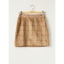 GLÜEN - Jupe courte beige en polyester - Femme - Taille 34 - Modz