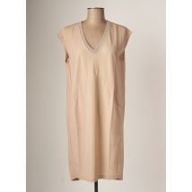 AMS PURE - Robe mi-longue beige en viscose - Femme - Taille 36 - Modz