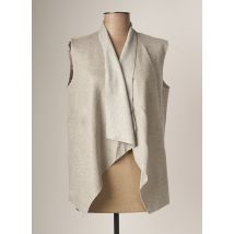 MAJESTIC FILATURES - Gilet sans manche gris en coton - Femme - Taille 42 - Modz