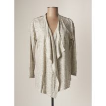 AMS PURE - Gilet manches longues gris en lin - Femme - Taille 38 - Modz