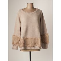 AMS PURE - Pull beige en acrylique - Femme - Taille 40 - Modz