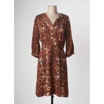 PURPLE'S - Robe mi-longue marron en polyester - Femme - Taille 38 - Modz