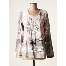 JUSTWHITE - T-shirt gris en coton - Femme - Taille 38 - Modz