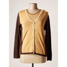 PAUL MAUSNER - Twin-set marron en acrylique - Femme - Taille 38 - Modz