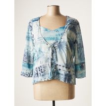 FRANCOISE - Twin-set bleu en polyester - Femme - Taille 44 - Modz