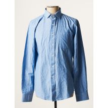 BRUCE & BUTLER - Chemise manches longues bleu en coton - Homme - Taille S - Modz