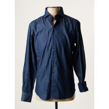 REUER - Chemise manches longues bleu en coton - Homme - Taille S - Modz