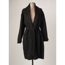 ZYGA - Manteau long noir en laine - Femme - Taille 46 - Modz