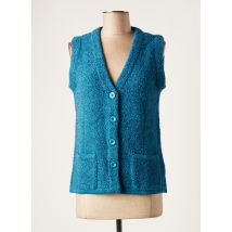 I.ODENA - Gilet sans manche bleu en acrylique - Femme - Taille 34 - Modz