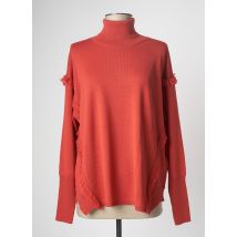 CARACTERE - Pull col roulé orange en acrylique - Femme - Taille 42 - Modz