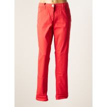 EAST DRIVE - Pantalon slim rouge en coton - Femme - Taille 48 - Modz