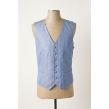 GRÈGE - Gilet sans manche bleu en soie - Homme - Taille M - Modz