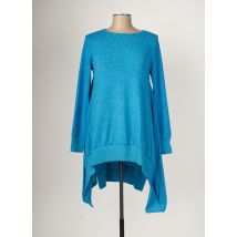 MALOKA - Pull tunique bleu en polyester - Femme - Taille 36 - Modz