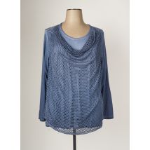 LEA H. CURVE - Top bleu en viscose - Femme - Taille 52 - Modz