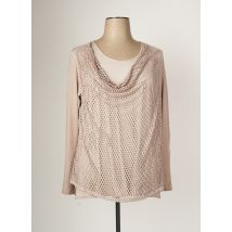 LEA H. CURVE - Top beige en viscose - Femme - Taille 46 - Modz