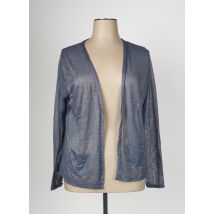 ZELI - Gilet manches longues bleu en viscose - Femme - Taille 38 - Modz