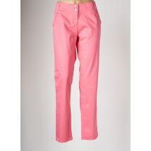 ZELI - Pantalon droit rose en coton - Femme - Taille 46 - Modz