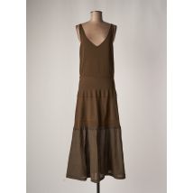 D.EXTERIOR - Robe longue marron en viscose - Femme - Taille 40 - Modz