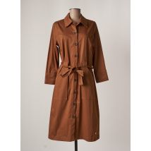 MOS MOSH - Robe mi-longue marron en coton - Femme - Taille 38 - Modz
